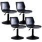 Contemporary Metal Barstool PU Leather Barstools in Matte Finish for Home