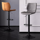 Contemporary Metal Barstool PU Leather Barstools in Matte Finish for Home