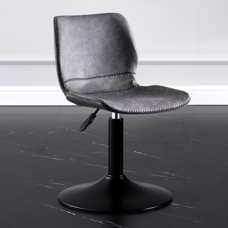 Contemporary Metal Barstool PU Leather Barstools in Matte Finish for Home