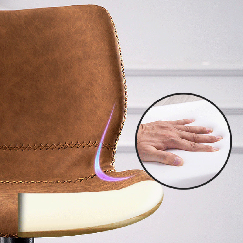 Contemporary Metal Barstool PU Leather Barstools in Matte Finish for Home Clearhalo 'Bar Furniture' 'Bar Stools' 'bar_stools' 'furn' 'furn_bar_stools' 'Furniture' 'Kitchen & Dining Furniture' 5813519