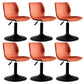 Contemporary Metal Barstool PU Leather Barstools in Matte Finish for Home Orange 6 Piece Set Short Stool(20"H) Clearhalo 'Bar Furniture' 'Bar Stools' 'bar_stools' 'furn' 'furn_bar_stools' 'Furniture' 'Kitchen & Dining Furniture' 5813528