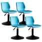 Hedendaagse metalen barstool PU lederen barstools in matte afwerking voor thuis