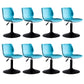 Contemporary Metal Barstool PU Leather Barstools in Matte Finish for Home Blue 8 Piece Set Short Stool(20"H) Clearhalo 'Bar Furniture' 'Bar Stools' 'bar_stools' 'furn' 'furn_bar_stools' 'Furniture' 'Kitchen & Dining Furniture' 5813539
