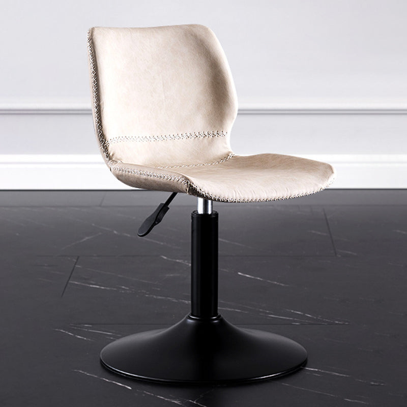 Contemporary Metal Barstool PU Leather Barstools in Matte Finish for Home