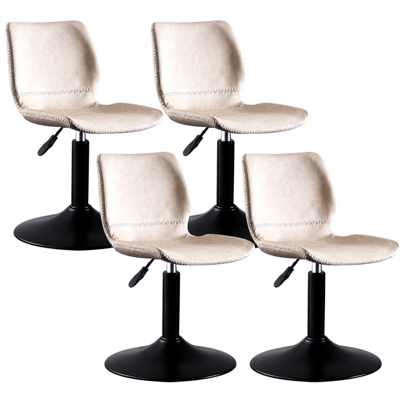 Contemporary Metal Barstool PU Leather Barstools in Matte Finish for Home