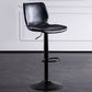 Contemporary Metal Barstool PU Leather Barstools in Matte Finish for Home