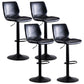 Hedendaagse metalen barstool PU lederen barstools in matte afwerking voor thuis