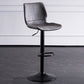 Contemporary Metal Barstool PU Leather Barstools in Matte Finish for Home