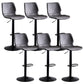 Contemporary Metal Barstool PU Leather Barstools in Matte Finish for Home
