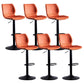 Contemporary Metal Barstool PU Leather Barstools in Matte Finish for Home