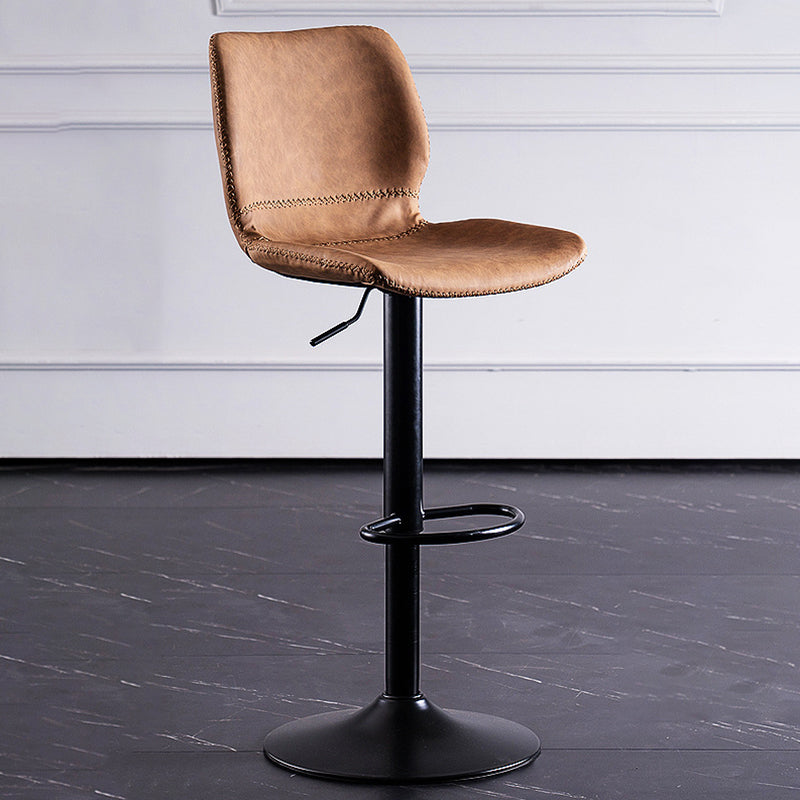 Metal Barstool contemporain Pu Leather Barstools en finition mate pour la maison