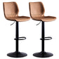 Contemporary Metal Barstool PU Leather Barstools in Matte Finish for Home