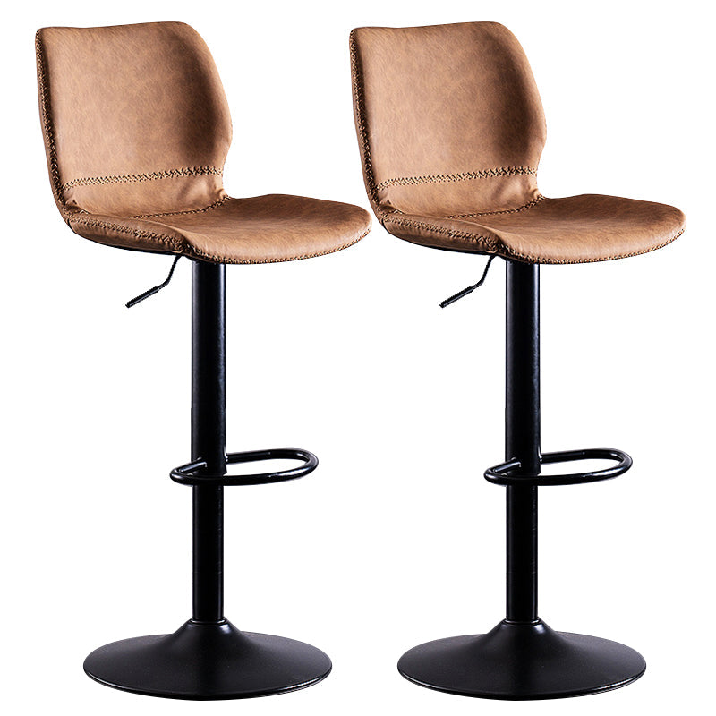 Metal Barstool contemporain Pu Leather Barstools en finition mate pour la maison