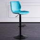 Hedendaagse metalen barstool PU lederen barstools in matte afwerking voor thuis