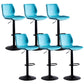 Contemporary Metal Barstool PU Leather Barstools in Matte Finish for Home