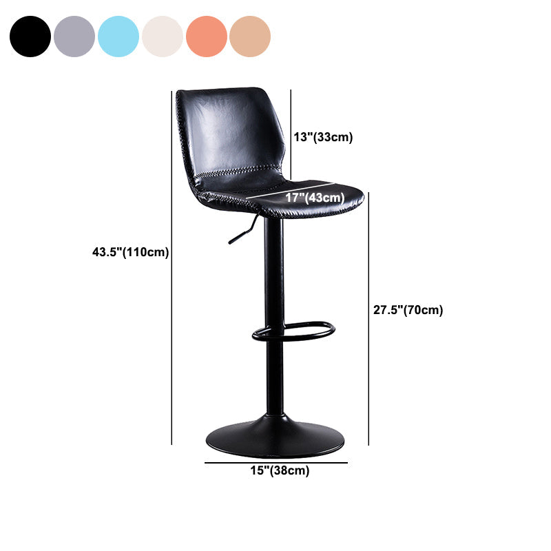 Metal Barstool contemporain Pu Leather Barstools en finition mate pour la maison