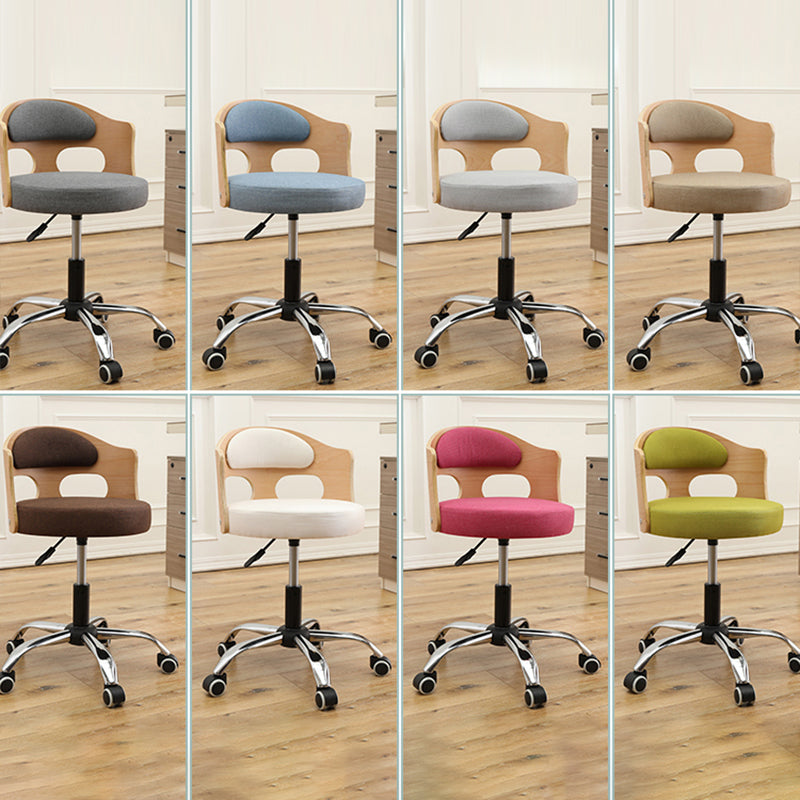 Zeitgenössischer Metall Barstool Faux Leder -Rundsitzschalterschalter mit Drehgelenk