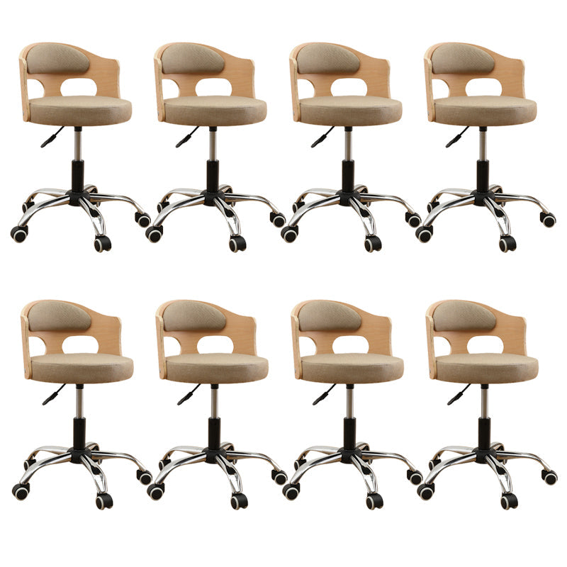 Zeitgenössischer Metall Barstool Faux Leder -Rundsitzschalterschalter mit Drehgelenk