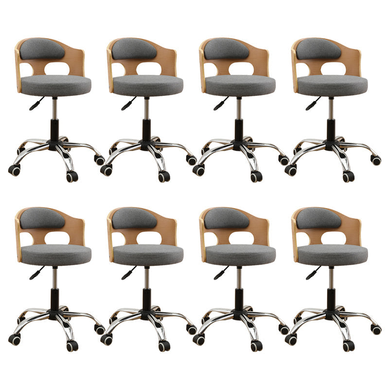 Zeitgenössischer Metall Barstool Faux Leder -Rundsitzschalterschalter mit Drehgelenk