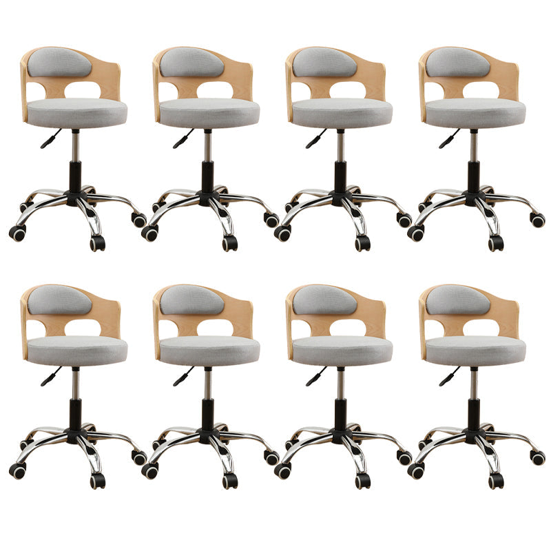 Zeitgenössischer Metall Barstool Faux Leder -Rundsitzschalterschalter mit Drehgelenk