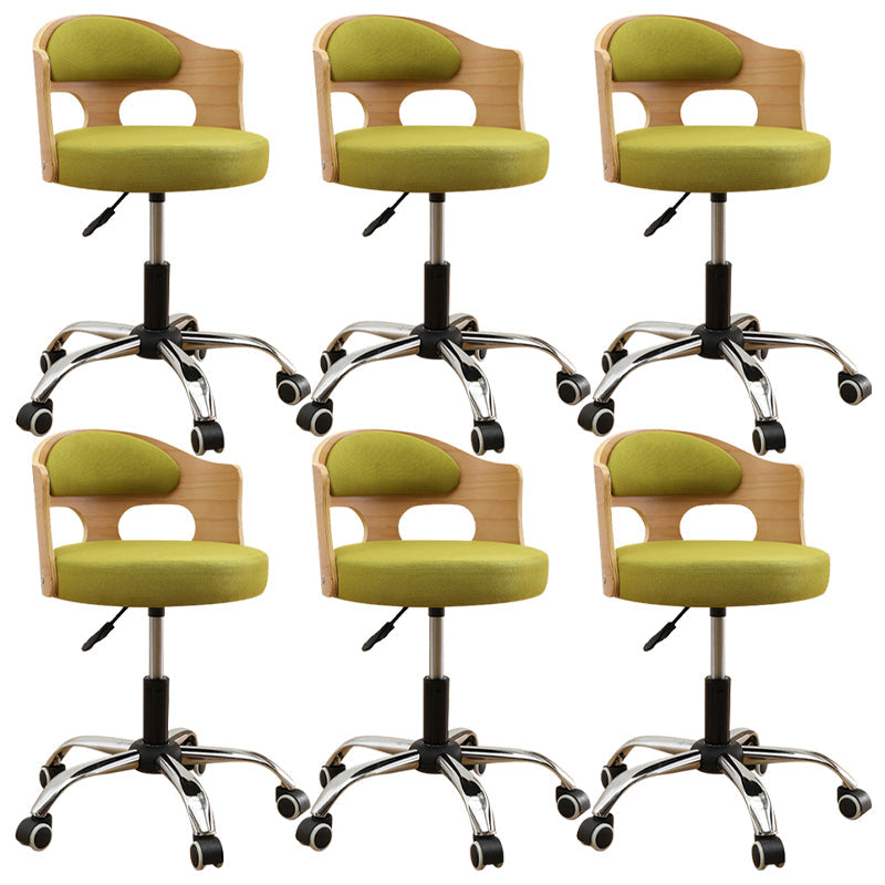 Zeitgenössischer Metall Barstool Faux Leder -Rundsitzschalterschalter mit Drehgelenk