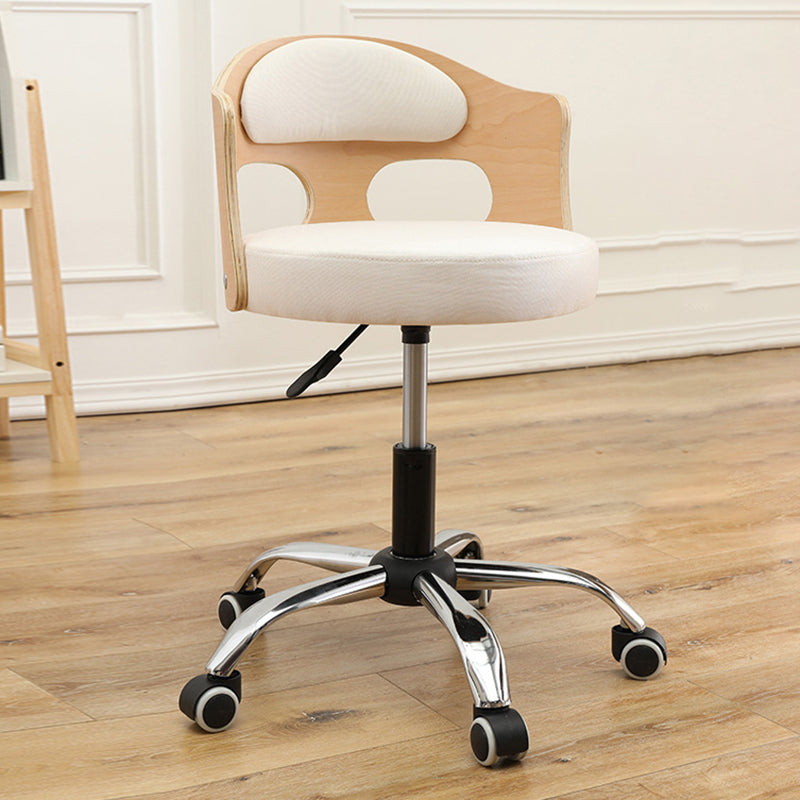 Zeitgenössischer Metall Barstool Faux Leder -Rundsitzschalterschalter mit Drehgelenk