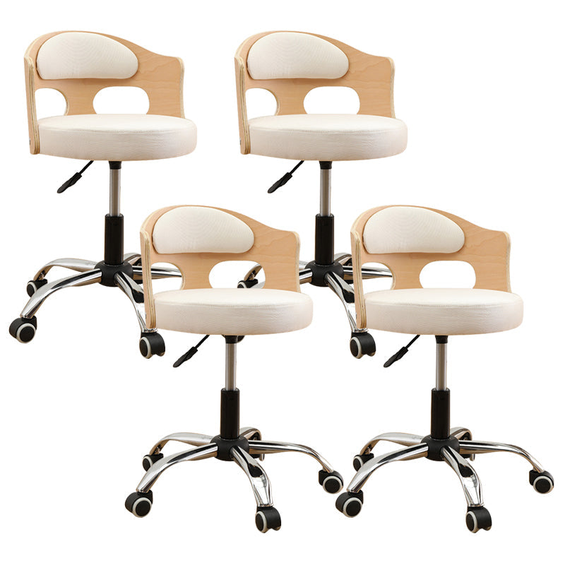 Zeitgenössischer Metall Barstool Faux Leder -Rundsitzschalterschalter mit Drehgelenk