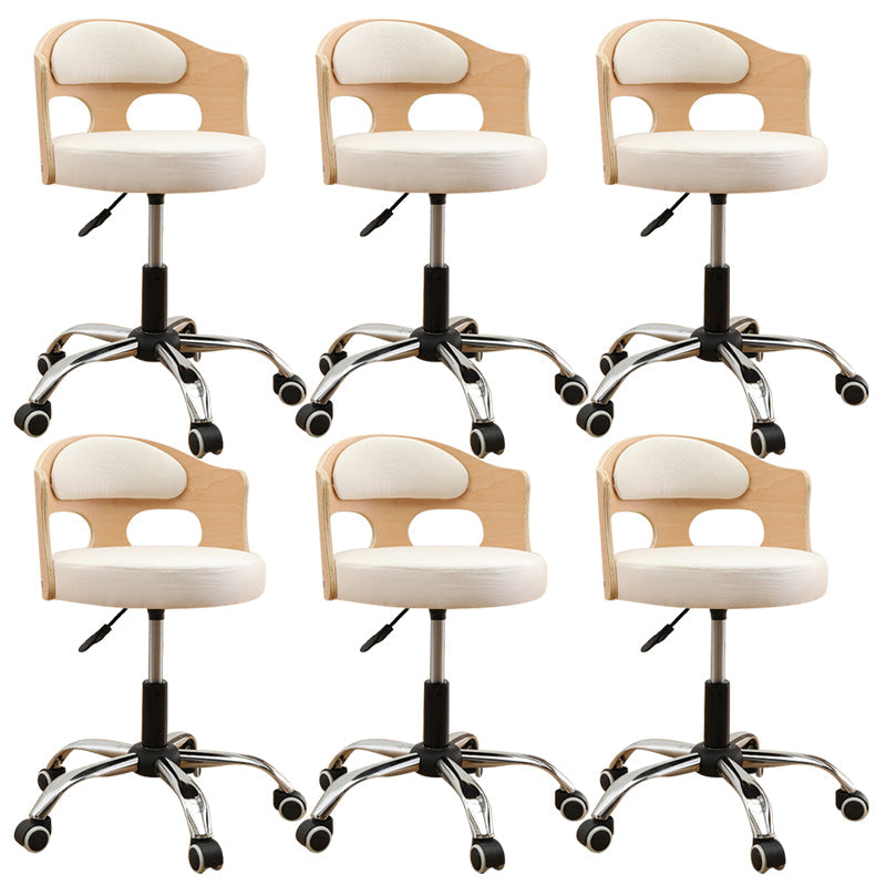 Zeitgenössischer Metall Barstool Faux Leder -Rundsitzschalterschalter mit Drehgelenk