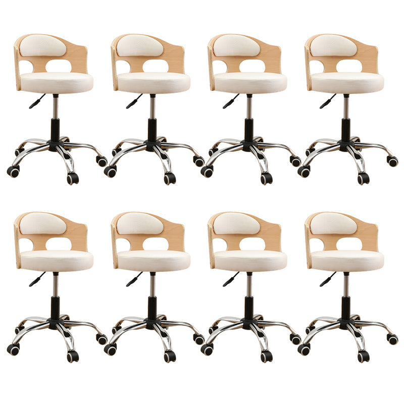 Zeitgenössischer Metall Barstool Faux Leder -Rundsitzschalterschalter mit Drehgelenk