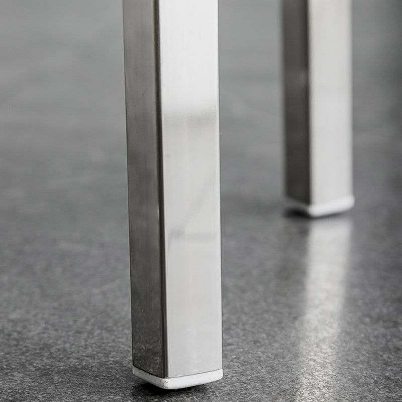 Ronde metalen aanrechtbalk Stoel Moderne zilveren voetsteun tegenhoogte ontlasting