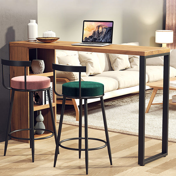 Tavolo da barra in legno di pino rettangolare tavolo da barra industriale con doppio piedistallo