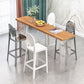 Ash Wood Bar-height Table with Acrylic Base Modern Rectangle Pub Table Clearhalo 'Bar Furniture' 'Bar Tables' 'bar_tables' 'furn' 'furn_bar_tables' 'Furniture' 'Kitchen & Dining Furniture' 5814250