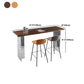 Ash Wood Bar-height Table with Acrylic Base Modern Rectangle Pub Table Clearhalo 'Bar Furniture' 'Bar Tables' 'bar_tables' 'furn' 'furn_bar_tables' 'Furniture' 'Kitchen & Dining Furniture' 5814255