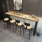 Table de pub à contre-height rectangle Indoor Natural Modern Trestle Hall / Pub Table de pub