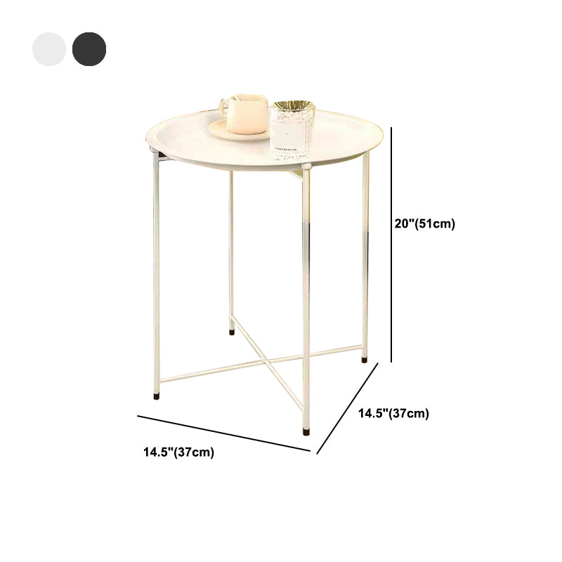 Metal Nightstand 20" Tall Industrial Bedside Cabinet with 2 Shelves