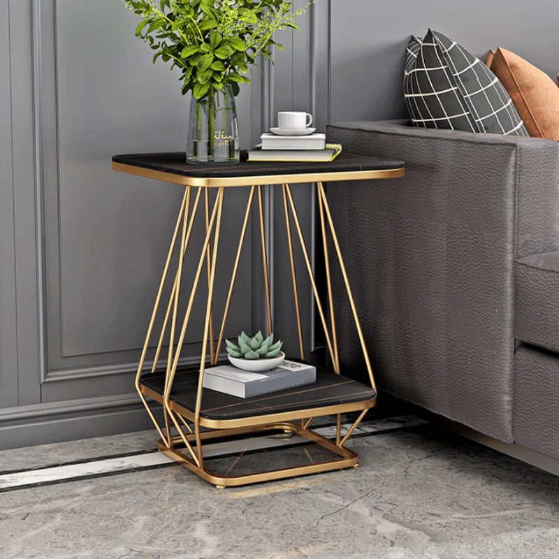 Metall Nachttisch unterer Regal Akzenttisch Nachttisch für Schlafzimmer