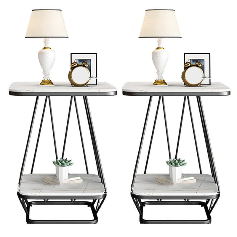 Metall Nachttisch unterer Regal Akzenttisch Nachttisch für Schlafzimmer