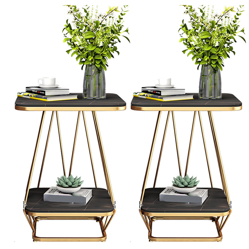 Metall Nachttisch unterer Regal Akzenttisch Nachttisch für Schlafzimmer