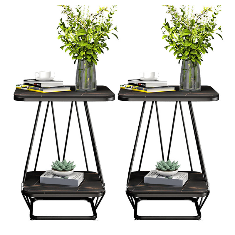 Metall Nachttisch unterer Regal Akzenttisch Nachttisch für Schlafzimmer