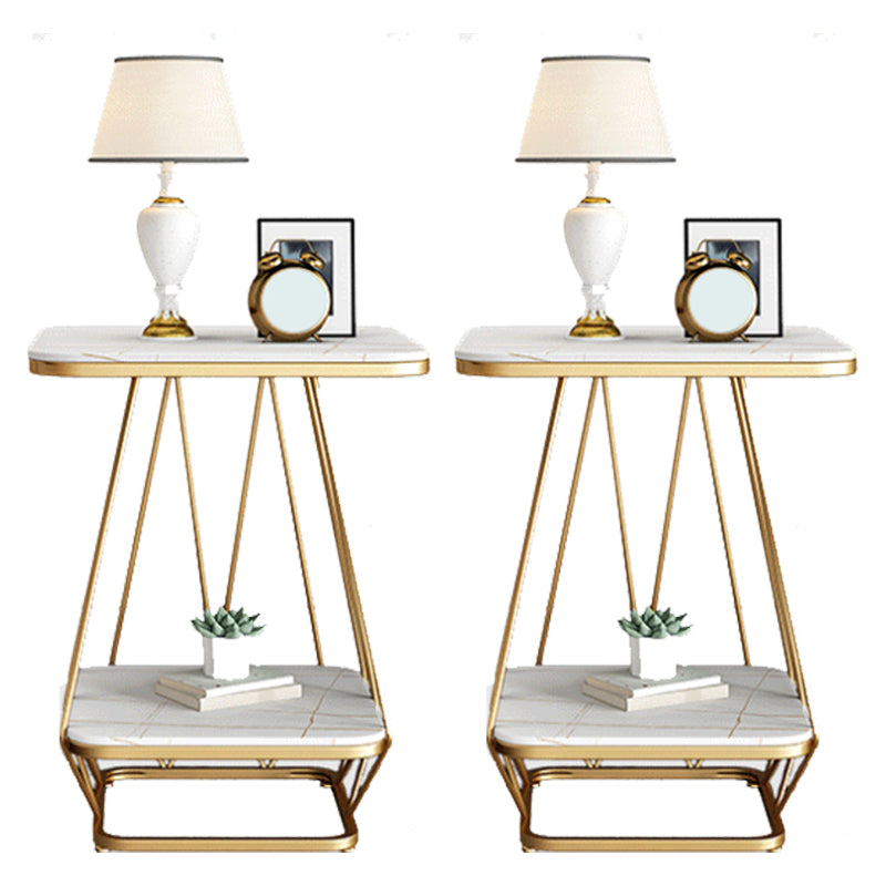 Metall Nachttisch unterer Regal Akzenttisch Nachttisch für Schlafzimmer