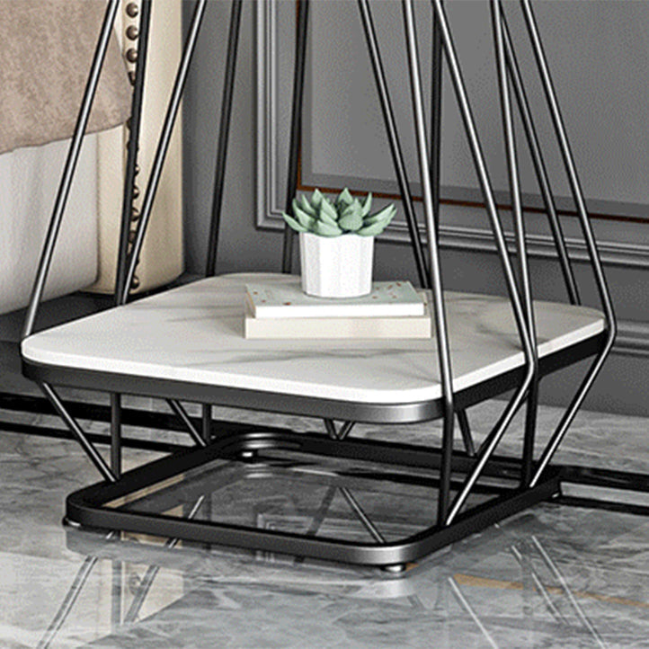 Metall Nachttisch unterer Regal Akzenttisch Nachttisch für Schlafzimmer