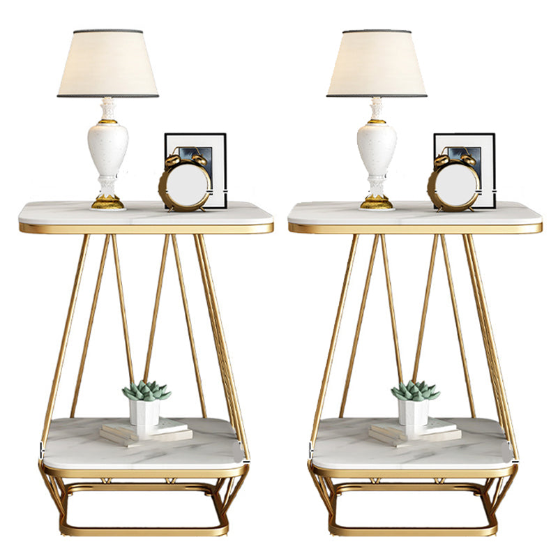 Metall Nachttisch unterer Regal Akzenttisch Nachttisch für Schlafzimmer