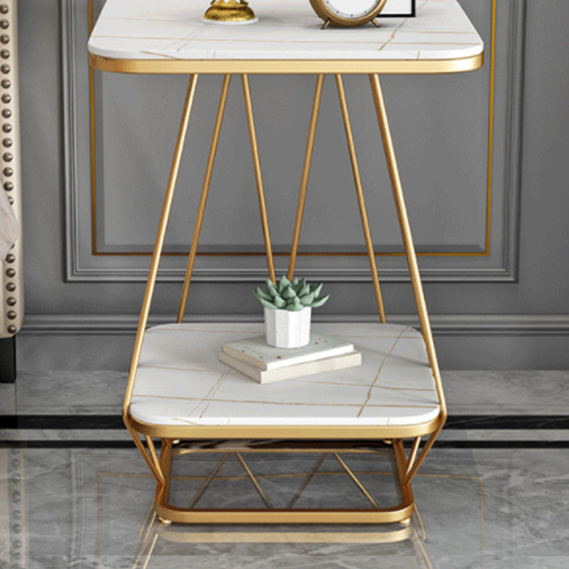 Metall Nachttisch unterer Regal Akzenttisch Nachttisch für Schlafzimmer