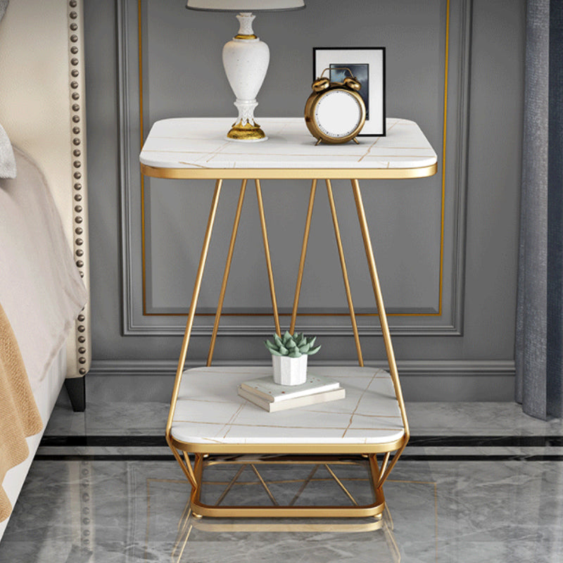 Metall Nachttisch unterer Regal Akzenttisch Nachttisch für Schlafzimmer