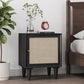 Contemporary Bedside Cabinet 1 Door Right Side Nightstand for Bedroom Black 1 Piece Clearhalo 'Bedroom Furniture' 'furn' 'furn_night_stand' 'Furniture' 'night_stand' 'Nightstands' 5814494