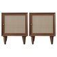 Contemporary Bedside Cabinet 1 Door Right Side Nightstand for Bedroom Nut-Brown 2 Piece Set Clearhalo 'Bedroom Furniture' 'furn' 'furn_night_stand' 'Furniture' 'night_stand' 'Nightstands' 5814507
