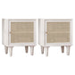 Contemporary Bedside Cabinet 1 Door Right Side Nightstand for Bedroom White 2 Piece Set Clearhalo 'Bedroom Furniture' 'furn' 'furn_night_stand' 'Furniture' 'night_stand' 'Nightstands' 5814509