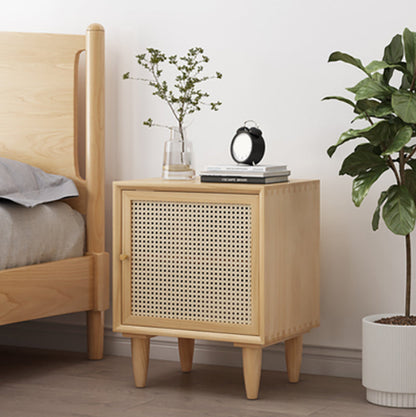 Contemporary Bedside Cabinet 1 Door Right Side Nightstand for Bedroom Natural 1 Piece Clearhalo 'Bedroom Furniture' 'furn' 'furn_night_stand' 'Furniture' 'night_stand' 'Nightstands' 5814510