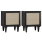 Contemporary Bedside Cabinet 1 Door Right Side Nightstand for Bedroom Black 2 Piece Set Clearhalo 'Bedroom Furniture' 'furn' 'furn_night_stand' 'Furniture' 'night_stand' 'Nightstands' 5814511