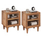 Contemporary Bedside Cabinet 1 Door Right Side Nightstand for Bedroom Transparent 2 Piece Set Clearhalo 'Bedroom Furniture' 'furn' 'furn_night_stand' 'Furniture' 'night_stand' 'Nightstands' 5814513